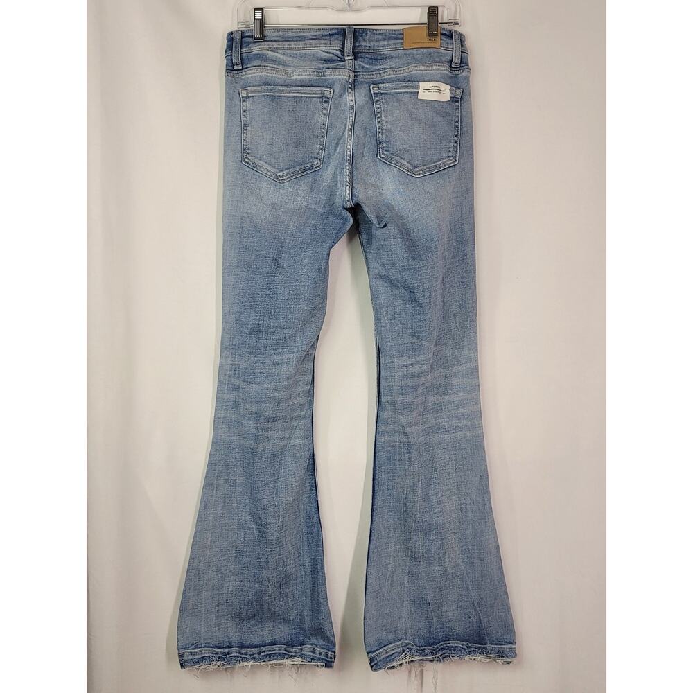 BKE Buckle PAYTON Universal Fit Mid-Rise Flare Frayed Hem Denim Jeans Sz 27x31.5 - Picture 2 of 16